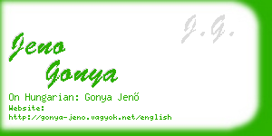 jeno gonya business card