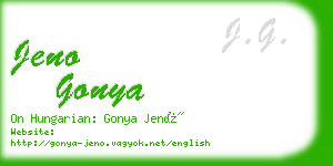 jeno gonya business card